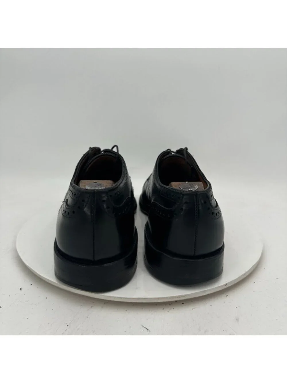Allen Edmonds Lexington Men Size 12D Black Wingtip Cap Toe Derby Dress Shoes